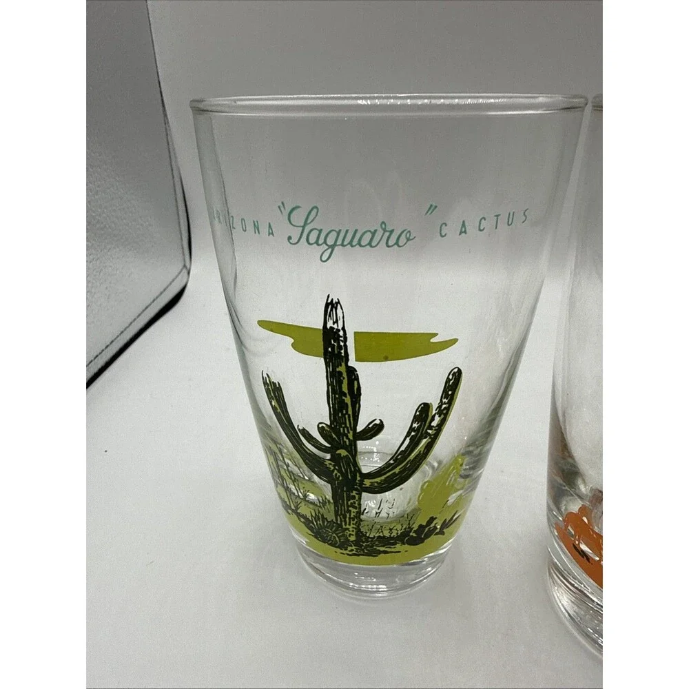 Blakely Oil Arizona Cactus Tumblers Set 4 Cholla Saguaro Barrel Prickly